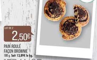 pain roulé façon brownie