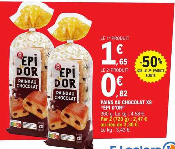 pains au chocolat x8 "épi d'or"