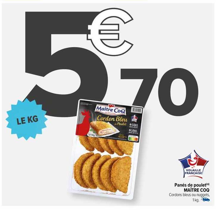 panés de poulet maître coq