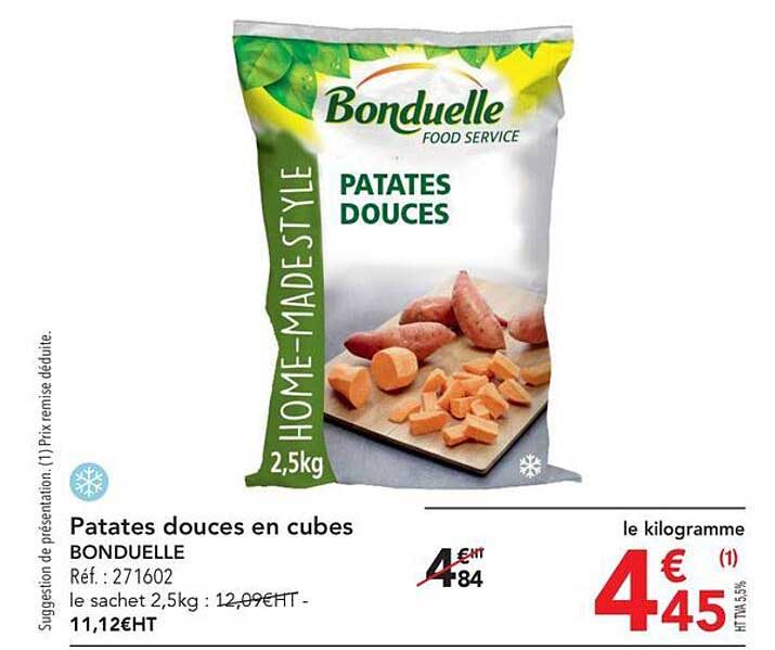 patates douces en cubes bonduelle