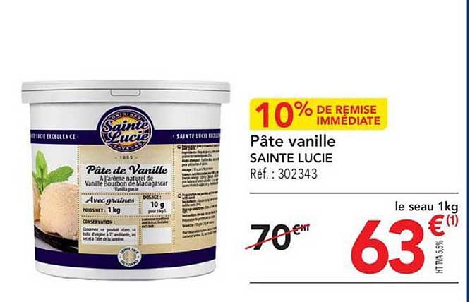 pâte vanille sainte lucie