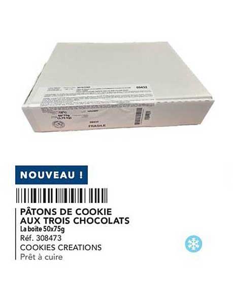 pâtons de cookie aux trois chocolats cookies creations