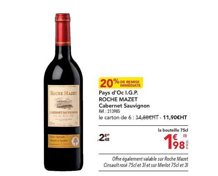 pays d'oc i.g.p. roche mazet cabernet sauvignon