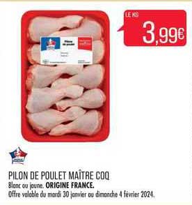 pilon de poulet maître coq