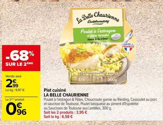 Plat Cuisiné La Belle Chaurienne