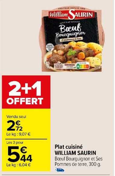 plat cuisiné william saurin