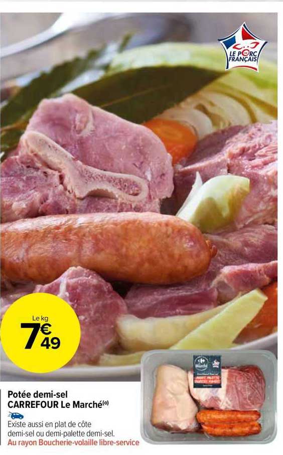 potée demi-sel carrefour le marché