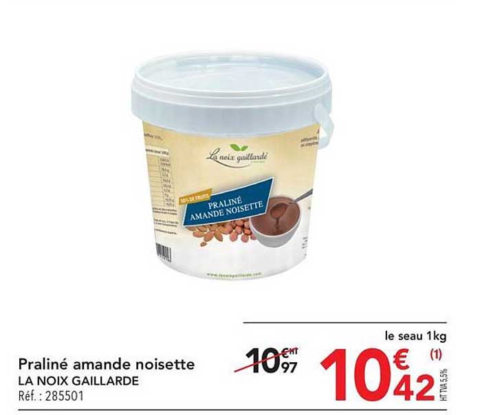 praliné amande noisette la noix gaillarde