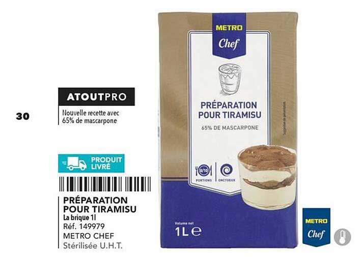 Préparation Pour Tiramisu Metro Chef