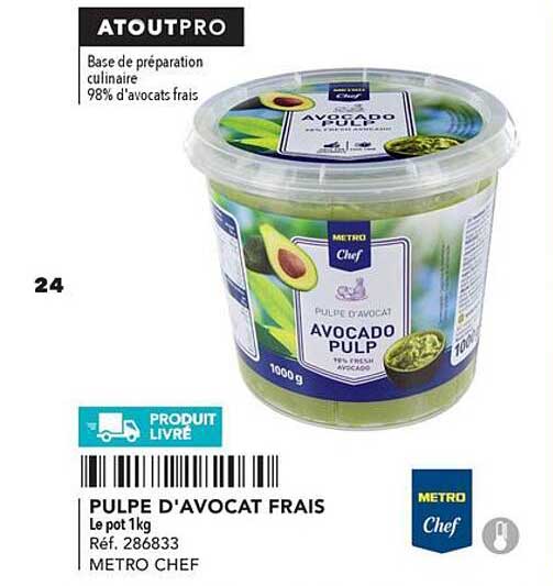 Pulpe D'avocat Frais Metro Chef