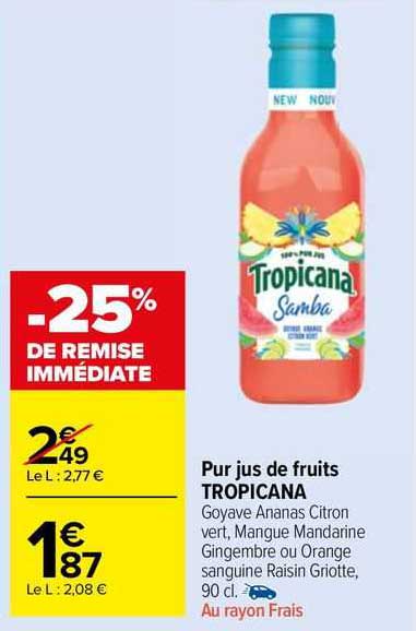 Pur Jus De Fruits Tropicana