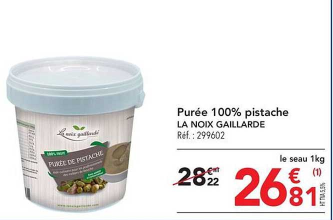 purée 100% pistache la noix gaillarde