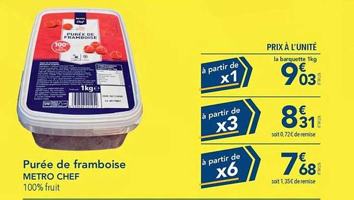 Purée De Framboise Metro Chef