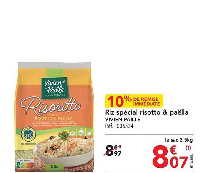 Riz Spécial Risotto & Paëlla Vivien Paille