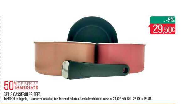 Set 3 Caseroles Tefal
