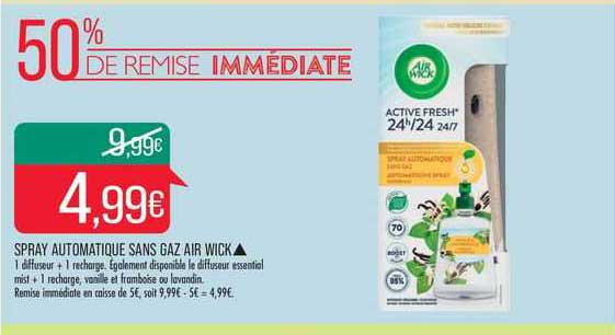spray automatique sans gaz air wick