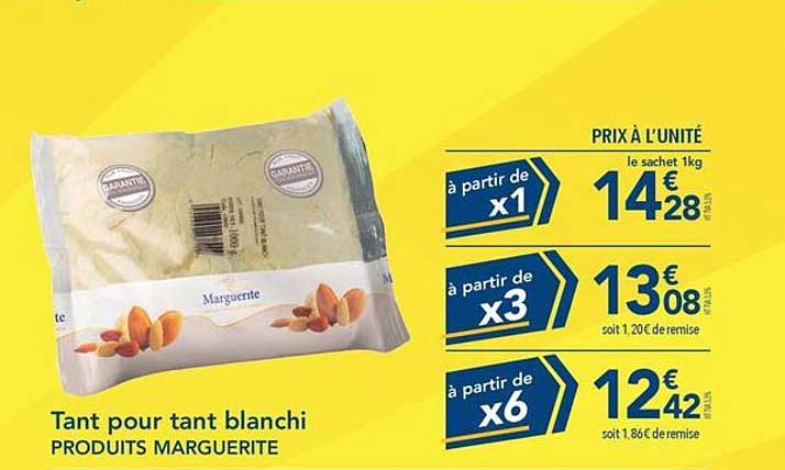 tant pour tant blanchi produits marguerite