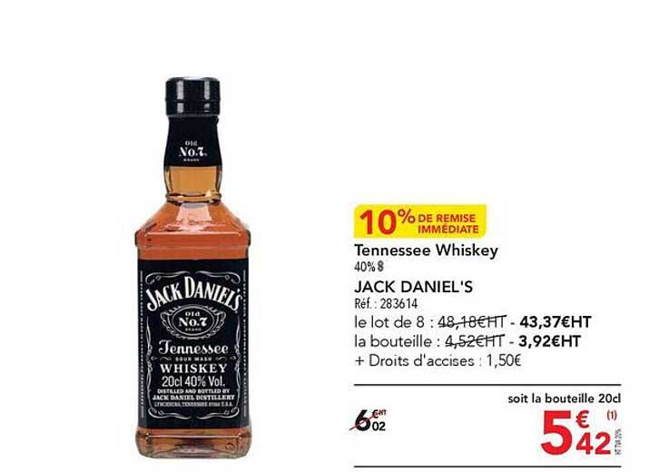 tennessee whiskey 40% jack daniel's
