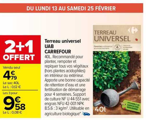 terreau universel uab carrefour