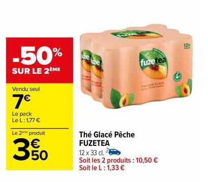 Thé Glacé Pêche Fuzetea