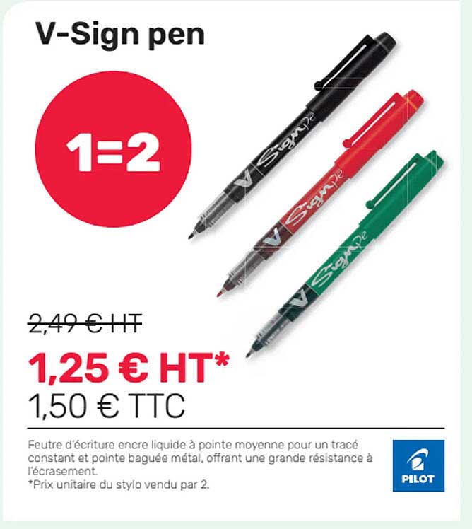 v-sign pen pilot