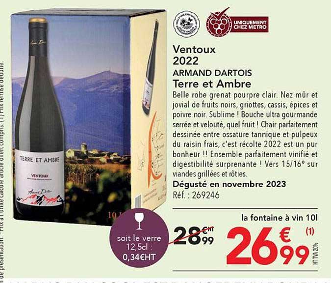 ventoux 2022 armand dartois terre et ambre