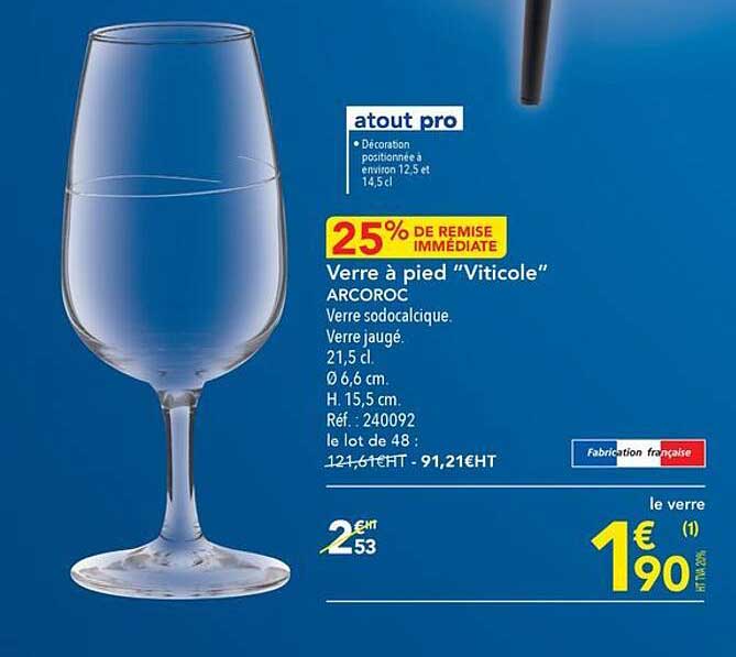 Verre à Pied "viticole" Arcoroc