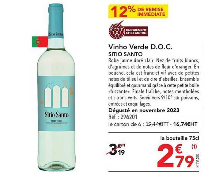 vinho verde d.o.c. sitio santo