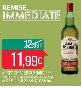 whisky canadien sam barton