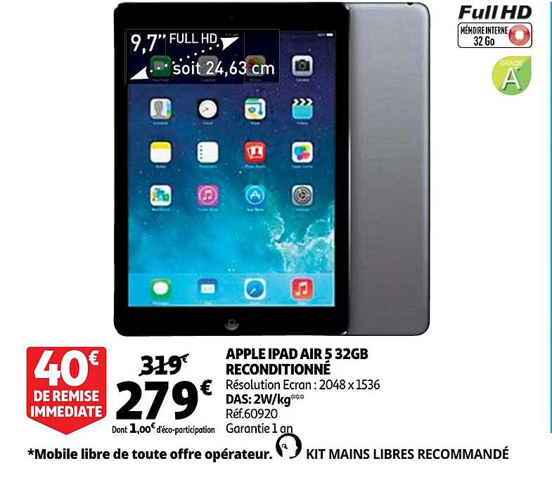 apple ipad air 5 32gb reconditionné