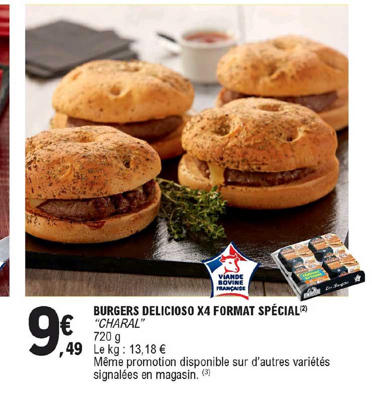 burgers delicioso x4 format spécial "charal"