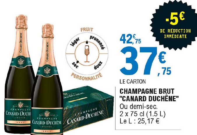 champagne brut "canard duchêne"