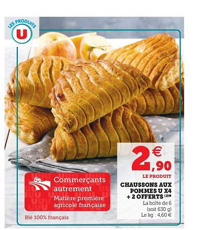 Chaussons Aux Pommes U X4 + 2 Offerts