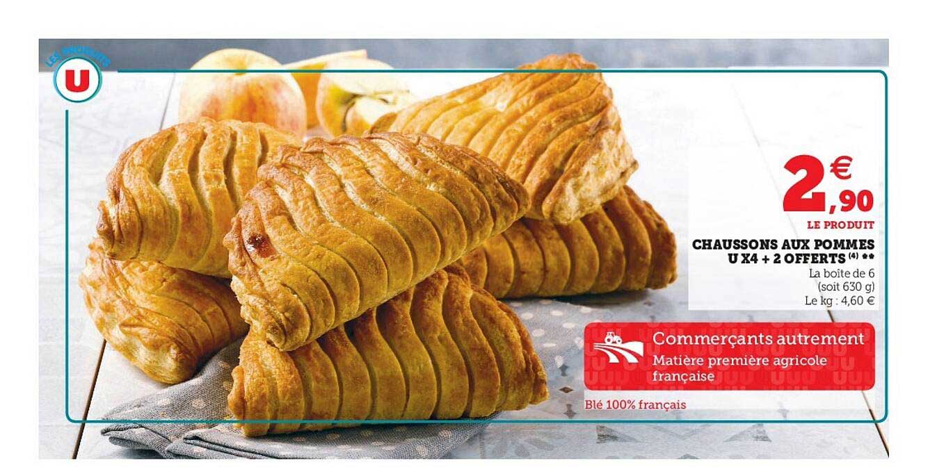 Chaussons Aux Pommes U X4 + 2 Offerts