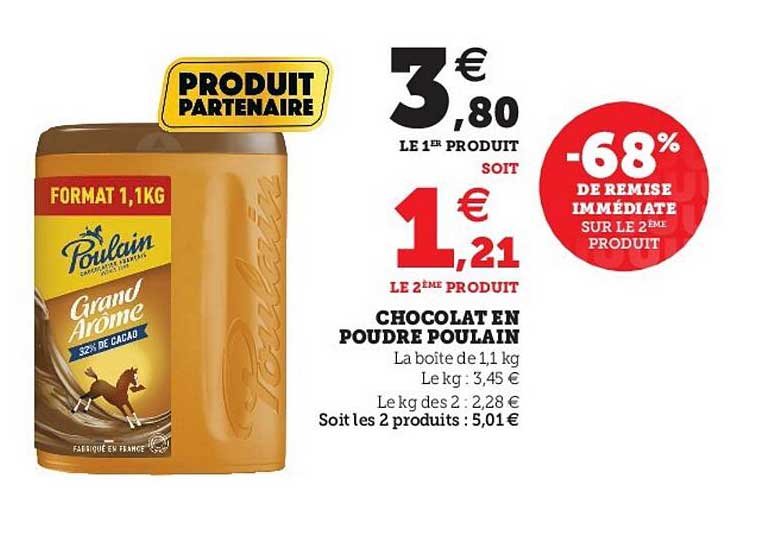 Chocolat En Poudre Poulain
