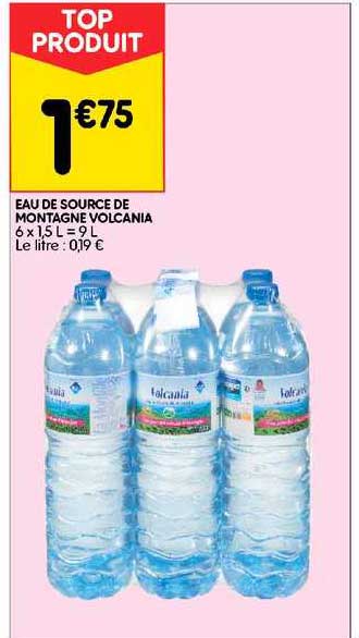 eau de source de montange volcania