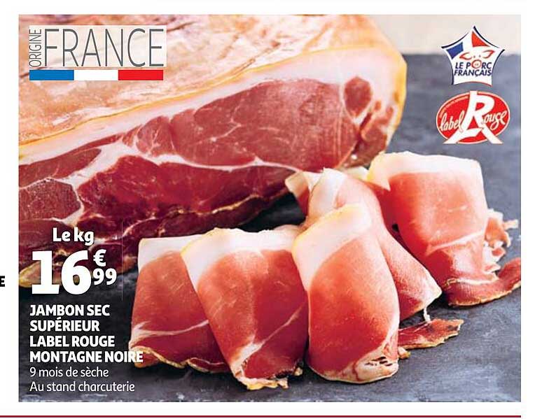 Jambon Sec Supérieur Label Rouge Montagne Noire