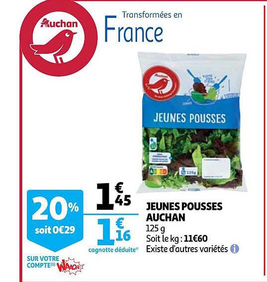 jeunes pousses auchan