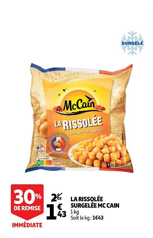 la rissolée surgelée mc cain