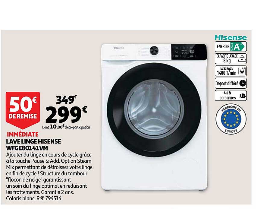 lave linge hisense