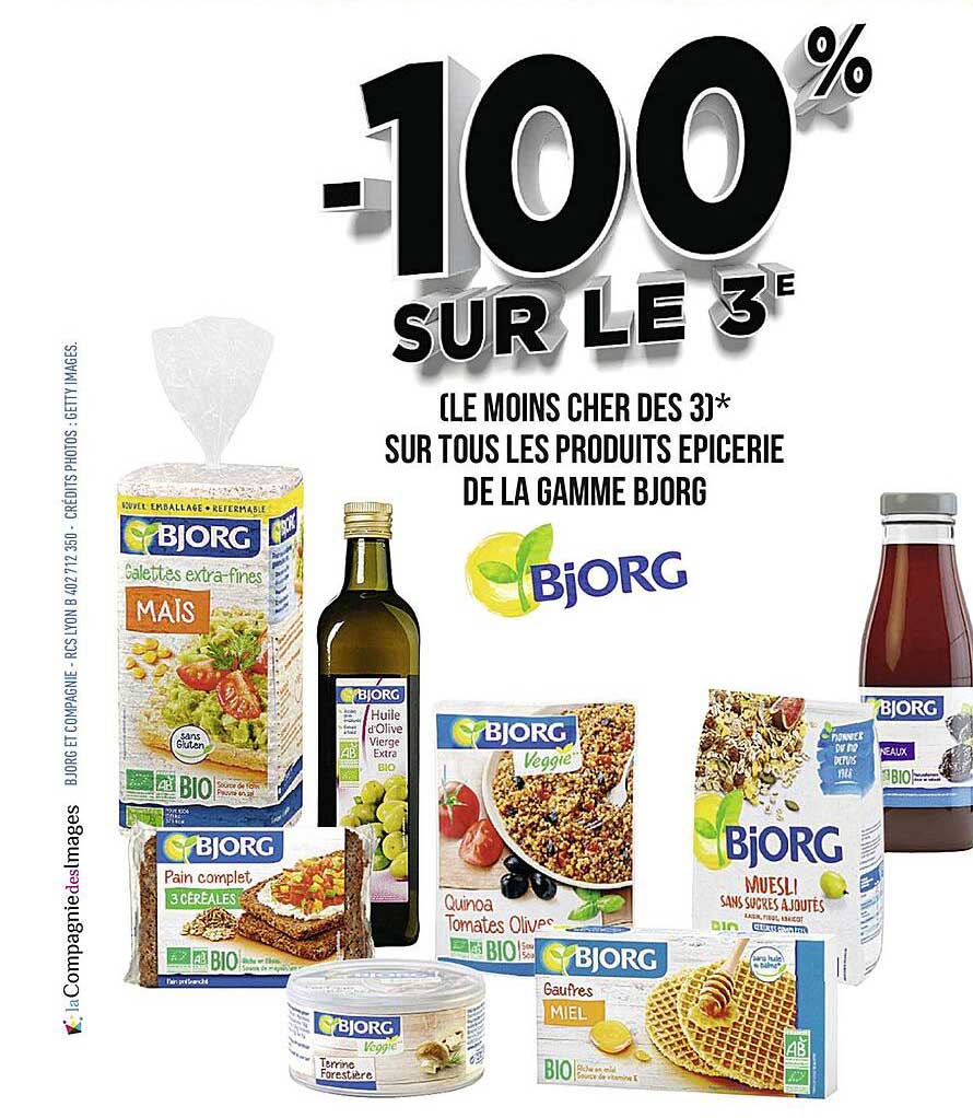 les produits épicerie de la gamme bjorg