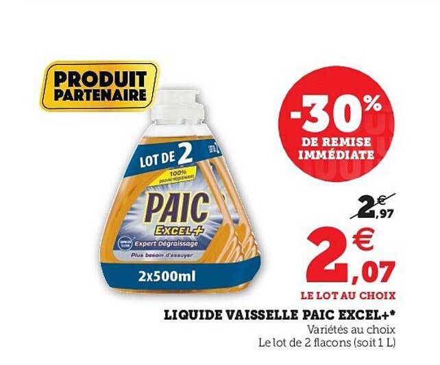 Liquide Vaisselle Paic Excel+