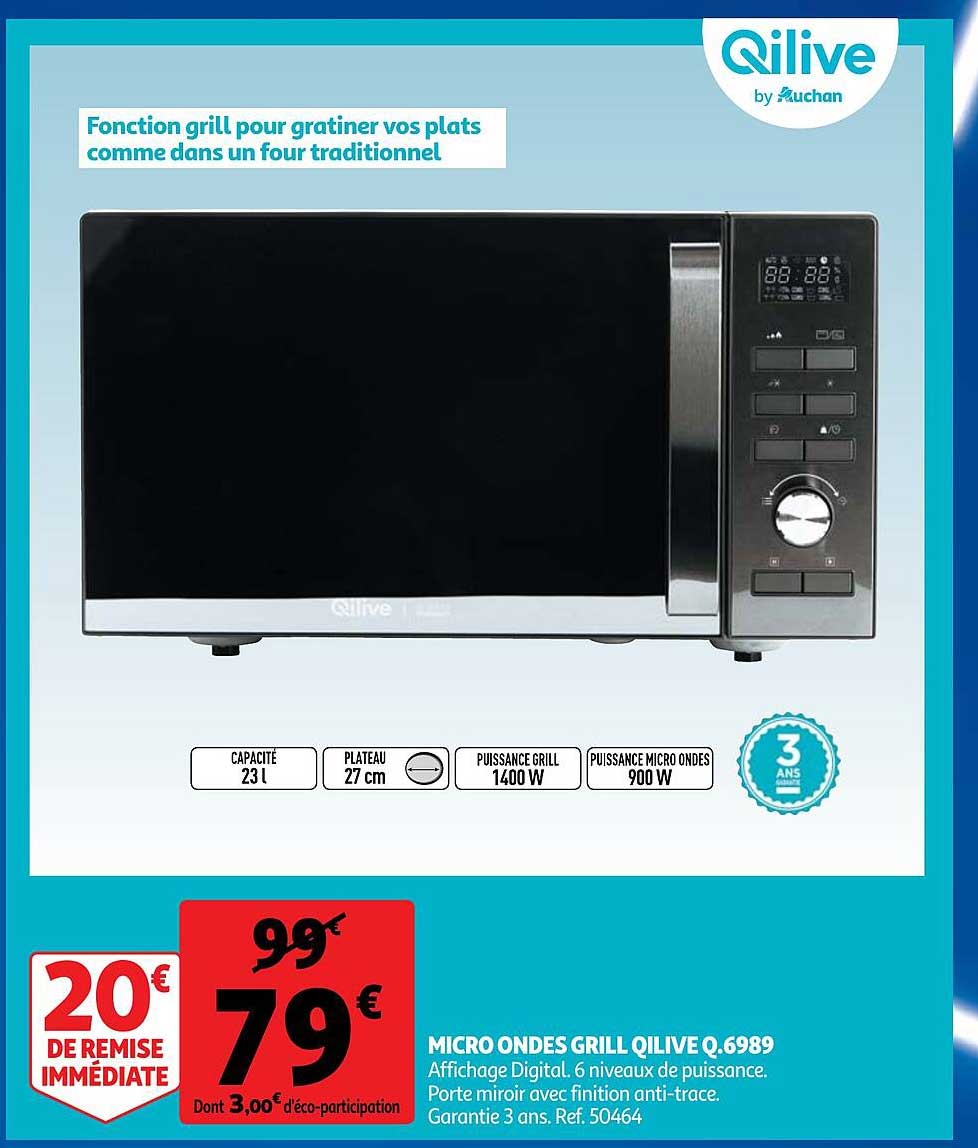 micro ondes grill qilive