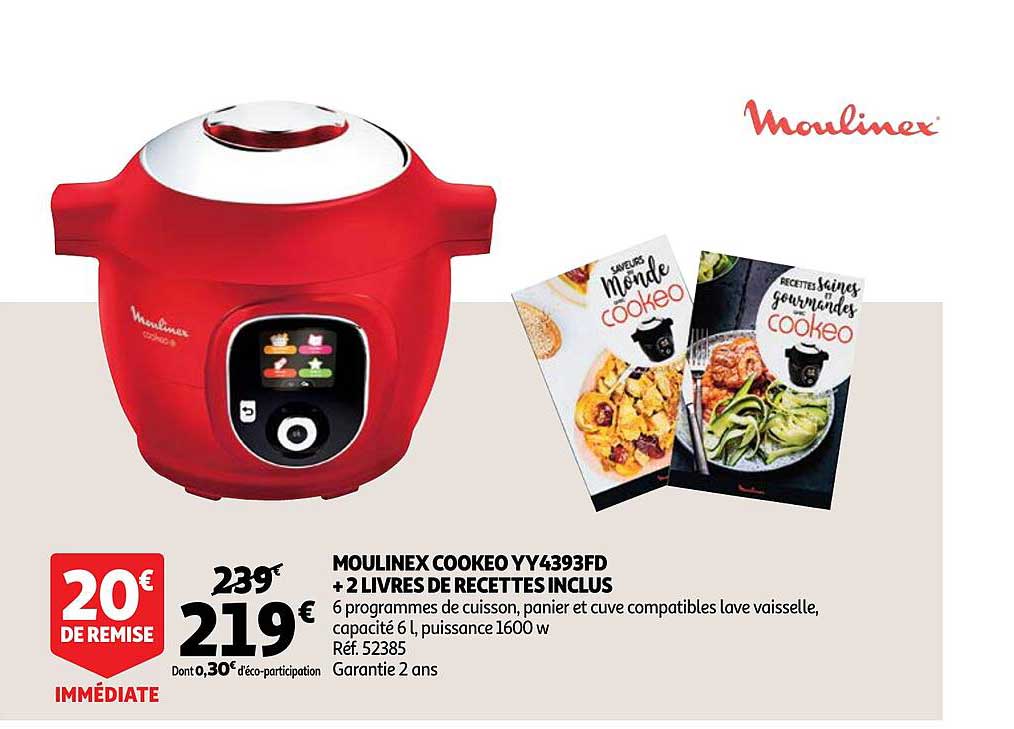 moulinex cookeo + 2 livres de recettes inclus