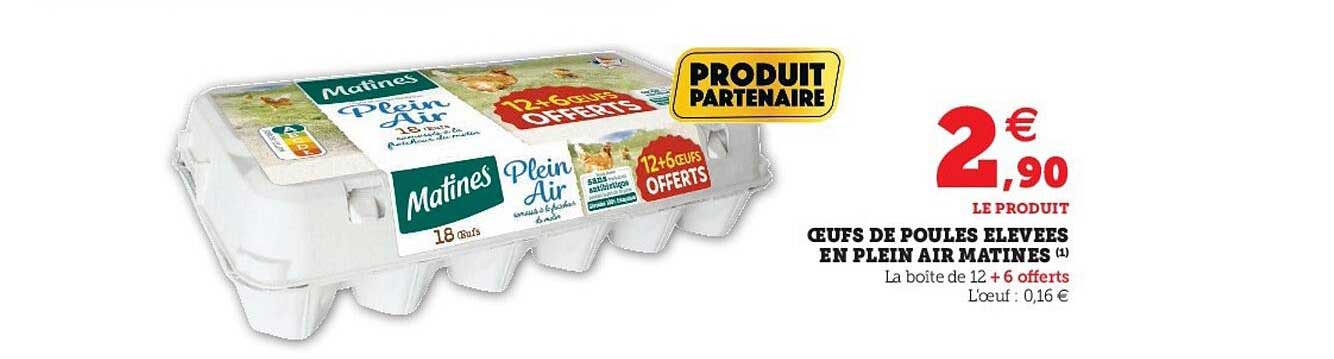 oeufs de poules élevées en plein air matines