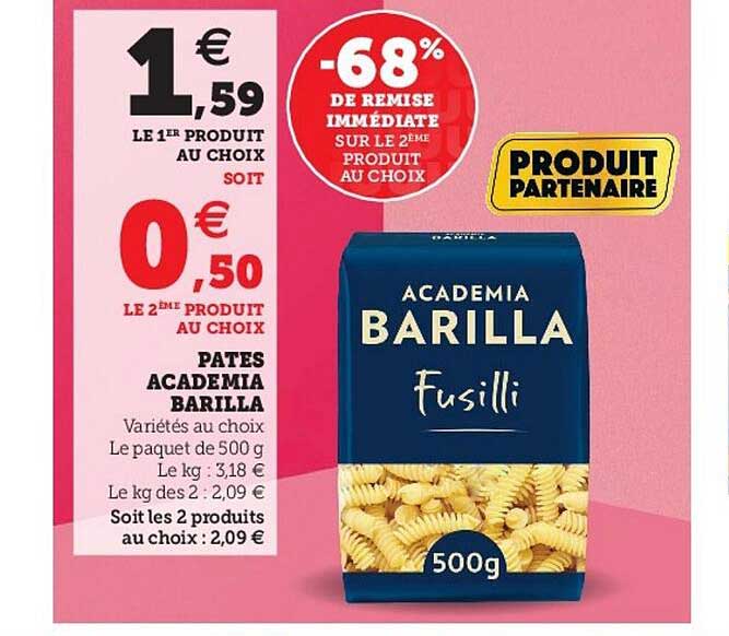 pâtes academia barilla
