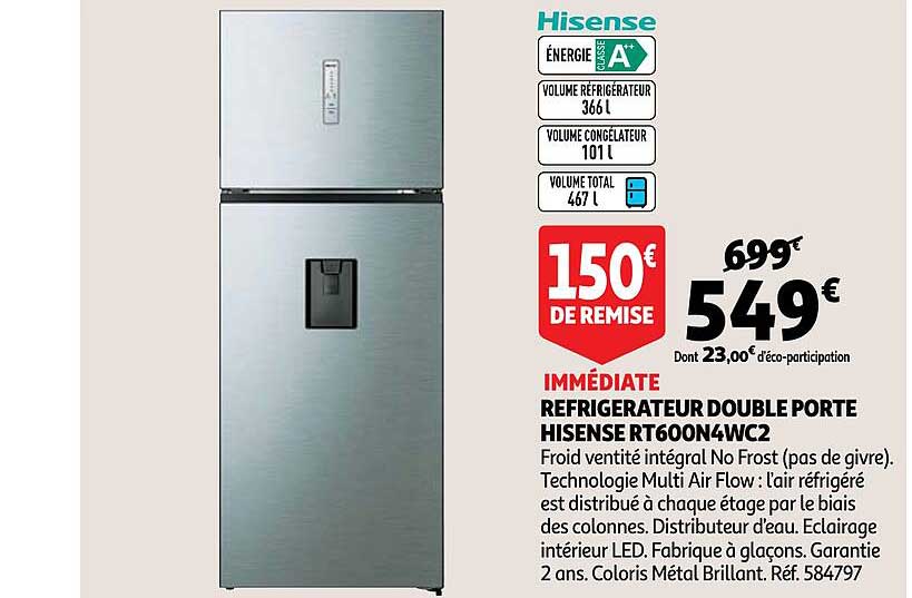 Réfrigérateur Double Porte Hisense