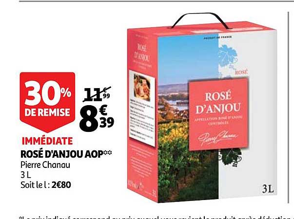 rosé d'anjou aop pierre chanau