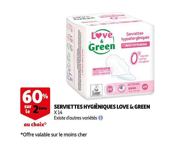 serviettes hygiéniques love & green