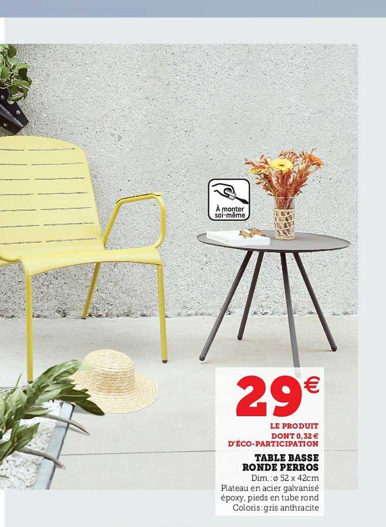 table basse ronde perros